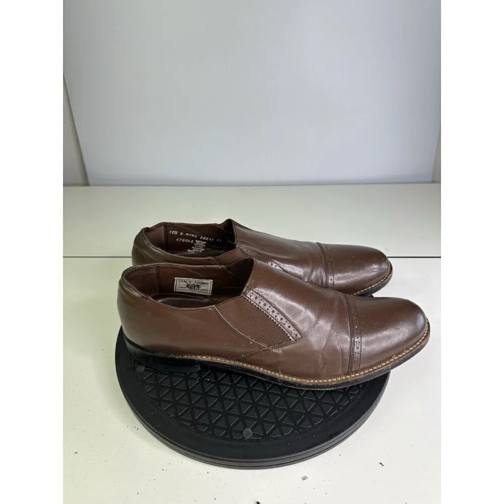 VINTAGE Stacy Adams Men's Brown Leather Loafers Size 10.5 D